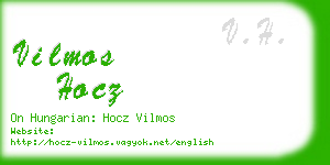 vilmos hocz business card